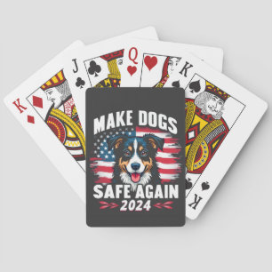 Make Dogs Safe Again Trump Vance American Election Playing Cards