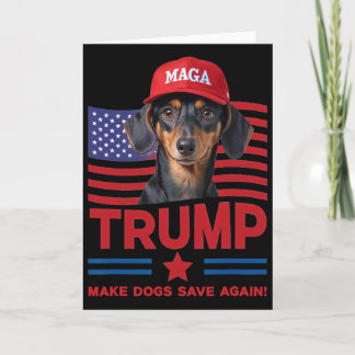 Make Dogs Save Again Funny Trump 2024 Puppy Mega H Card