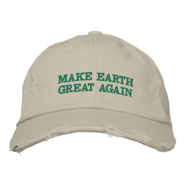 Make Earth Great (and green!) again Embroidered Hat (Front)