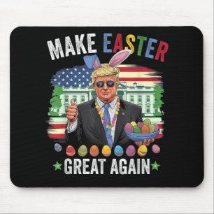 Make Easter Great Again American Flag Usa Easter T Mouse Pad
