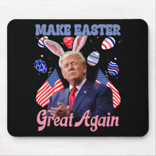 Make Easter Great Again Funny Trump Bunny Mouse Pad