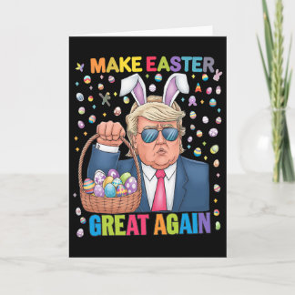 Make Easter Great Again Funny Trump Bunny Spring H Card
