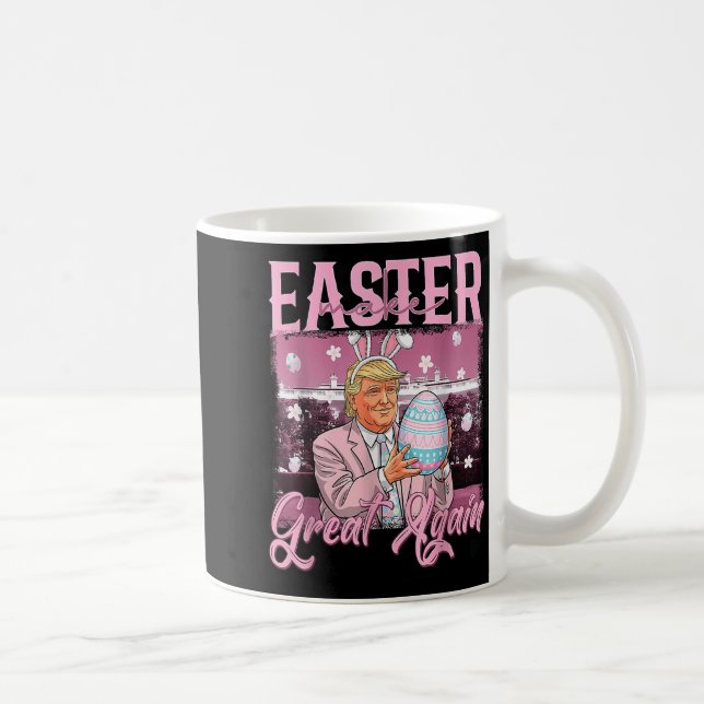 Make Easter Great Again Funny Trump Bunny Spring H Coffee Mug (Right)