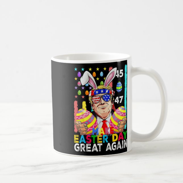 Make Easter Great Again Funny Trump Bunny Spring H Coffee Mug (Right)