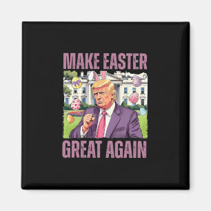 Make Easter Great Again Funny Trump Bunny Spring H Magnet