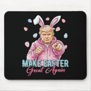 Make Easter Great Again Funny Trump Bunny Spring H Mouse Pad
