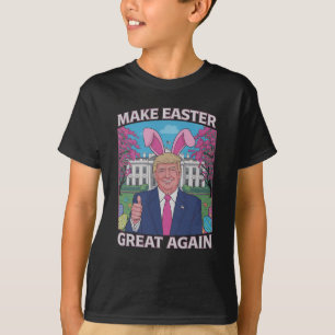 Make Easter Great Again Trump Bunny Flag 1  T-Shirt