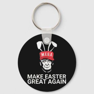 Make Easter Great Again Trump Keychain