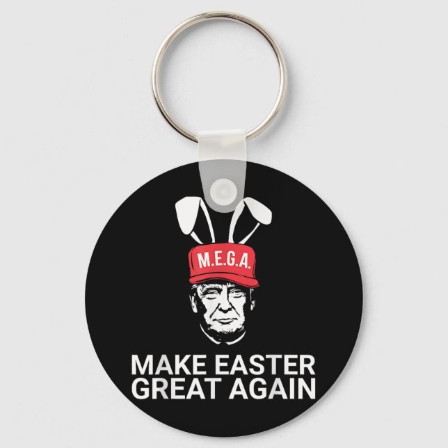 Make Easter Great Again Trump  Keychain (Front)
