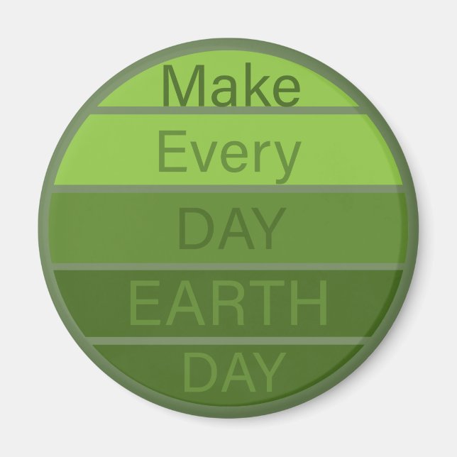 Make every day earth day magnet (Front)