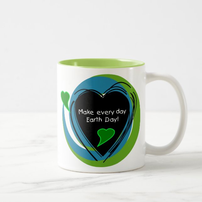Make Every Day Earth Day Two-Tone Coffee Mug (Right)