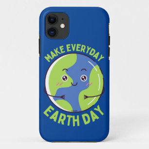 MAKE EVERY DAY EARTHDAY save the planet funny      iPhone 11 Case