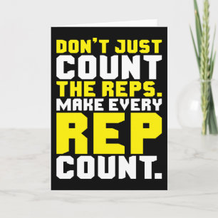 Make Every Rep Count - Workout Motivational Card