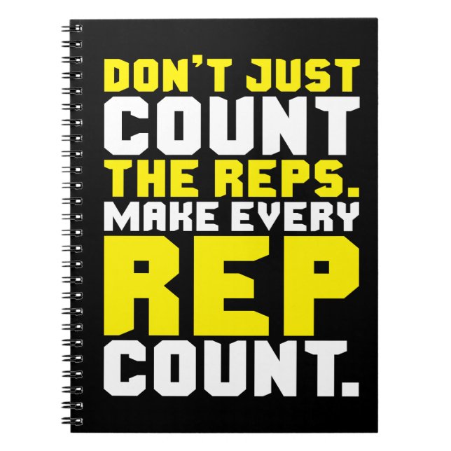 Make Every Rep Count - Workout Motivational Notebook (Front)