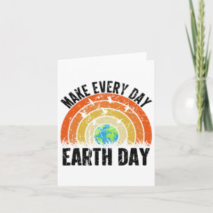 Make Everyday Earth Day Conservation Planet Vintag Card