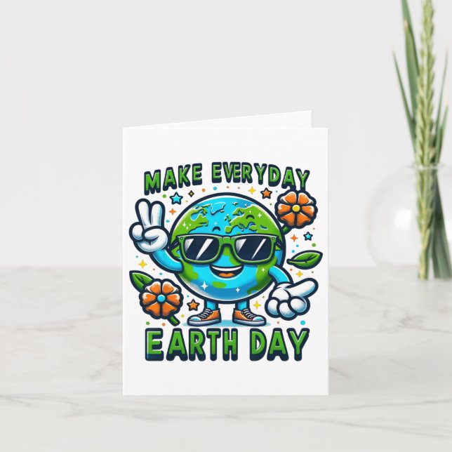 Make Everyday Earth Day Environmental Love Student Card (Front)