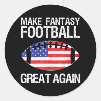 Make Fantasy Football Great Again Classic Round Sticker