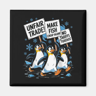 Make Fish Cheap Again! Funny Resist Penguin  Magnet