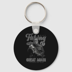 Make Fishing Great Again Funny B Fishing Donald Tr Keychain