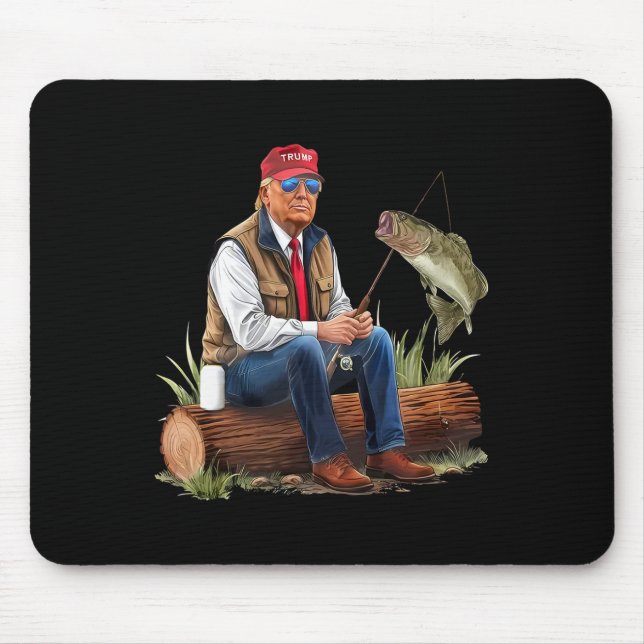 Make Fishing Great Again Funny Byb Fishing Humour  Mouse Pad (Front)