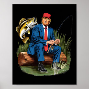 Make Fishing Great Again Funny Byb Fishing Humour Poster