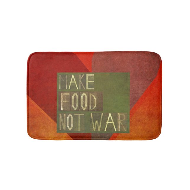 Make Food Not War Bath Mat (Front)