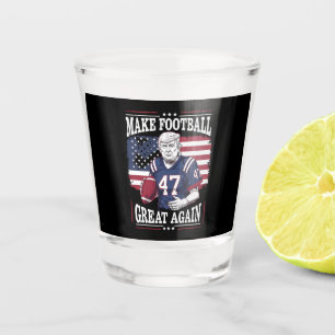 Make Football Great Again Vintage USA Flag Trump Shot Glass