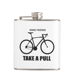 Make Friends Take A Pull Cycling Hip Flask