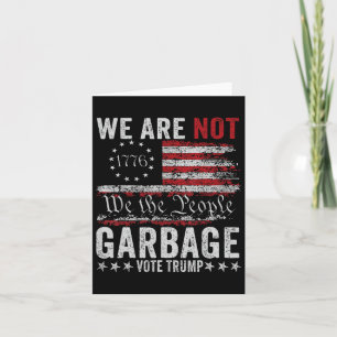 Make Garbage Great Again Garbage For Trump 2024  Card