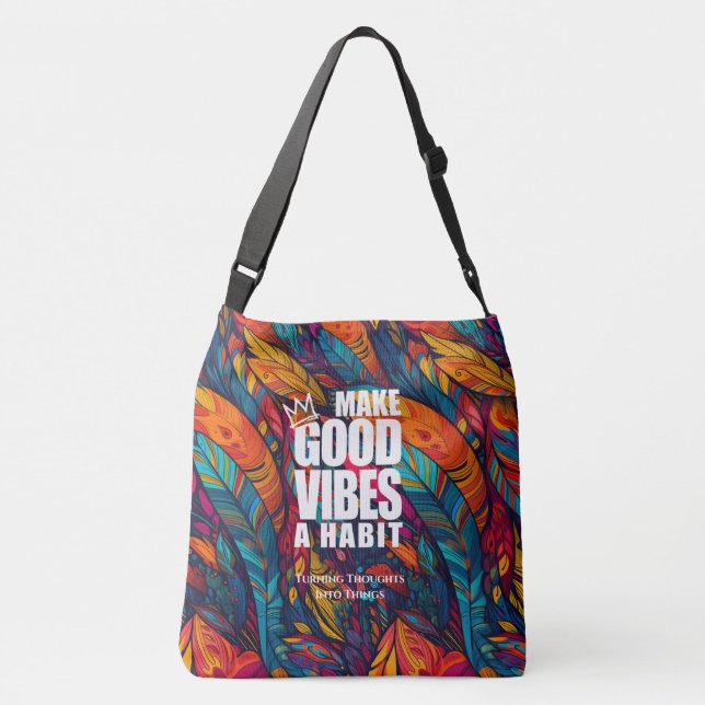 MAKE GOOD VIBES A HABIT | Tote bag  (Back)