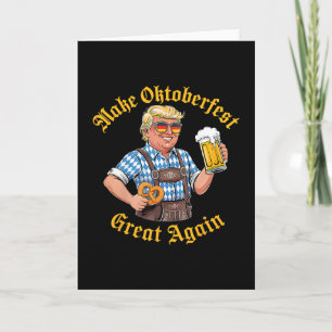Make Great Again Funny Trump German Beer Prost Card