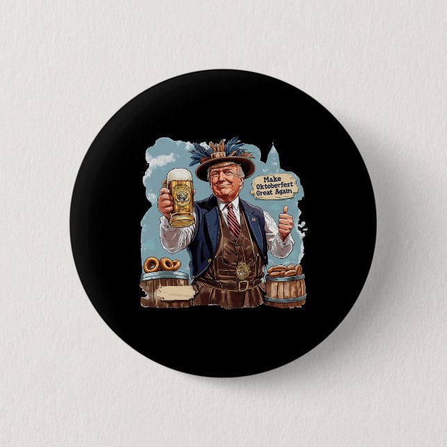 Make Great Again Trump Beer Mug  2 Inch Round Button (Front)