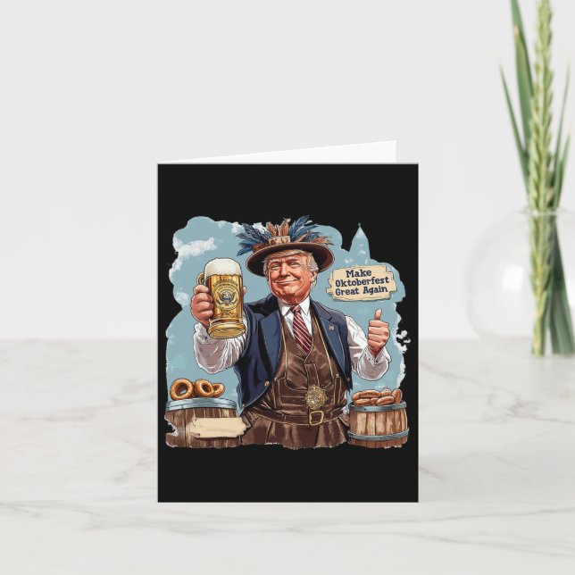 Make Great Again Trump Beer Mug  Card (Front)