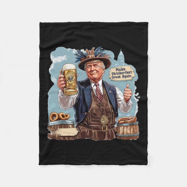 Make Great Again Trump Beer Mug  Fleece Blanket (Front)
