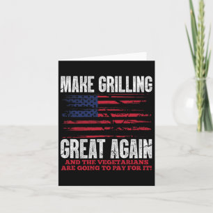 Make Grilling Great Again Funny Trump Bbq Pit Mast Card