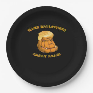 Make Halloween Great Again Classic – Sloth in Cost Paper Plate