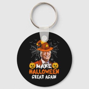 Make Halloween Great Again Funny Trump Jack O Lant Keychain