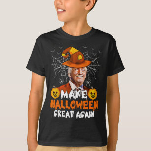 Make Halloween Great Again Funny Trump Jack O Lant T-Shirt