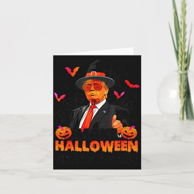 Make Halloween Great Again Funny Trump Soky Trick  Card (Front)