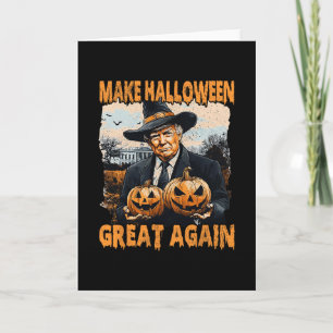 Make Halloween Great Again Funny Trump Witch Jack  Card