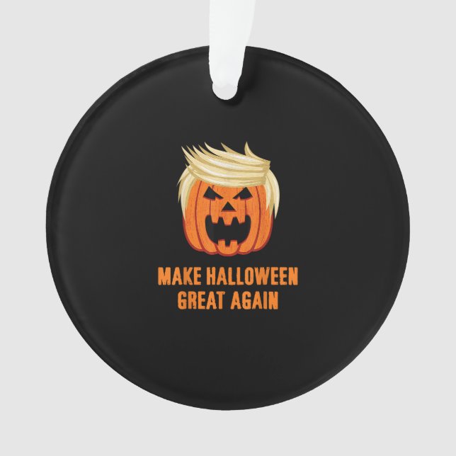 Make Halloween Great Again Funny Trumpkin – Basic  Ornament (Front)