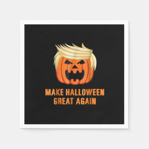 Make Halloween Great Again Funny Trumpkin Classic  Napkin