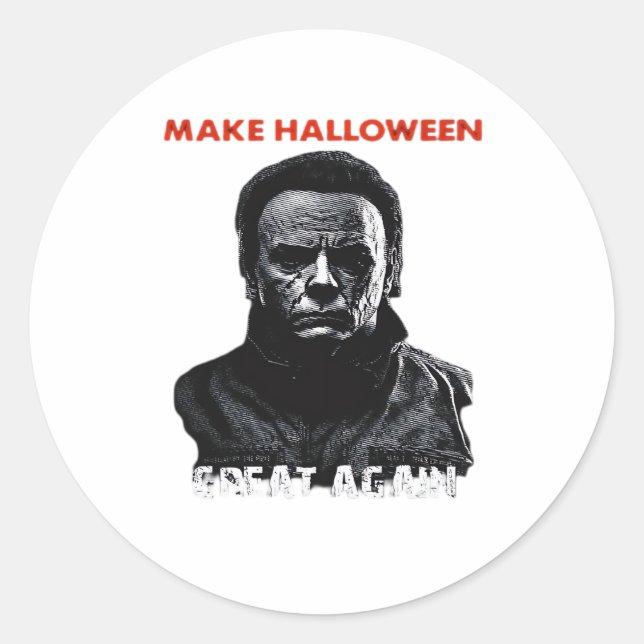 Make Halloween Great Again - Scary Horror Hallowee Classic Round Sticker (Front)