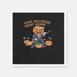 Make Halloween Great Again – Spooky Autumn Quote Napkin