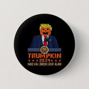 Make Halloween Great Again Trump 2024 Trumpkin Men 2 Inch Round Button