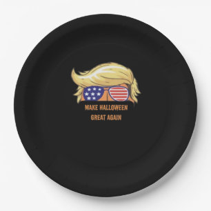 Make Halloween Great Again - Trumpkin Design Paper Plate