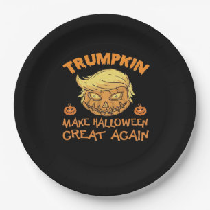 Make Halloween Great Again - Trumpkin Paper Plate