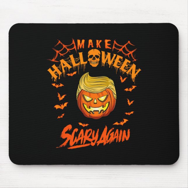 Make Halloween Scary Again Funny Trump  Mouse Pad (Front)