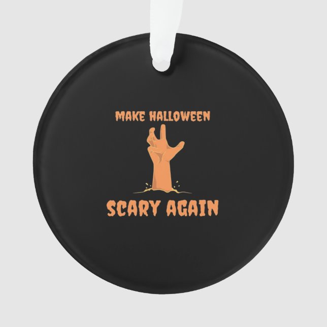 Make Halloween Scary Again Zombie Classic Trumpkin Ornament (Front)