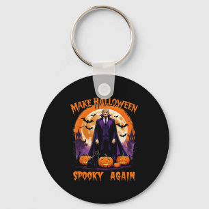 Make Halloween Spooky Again Funny Trump Halloween  Keychain